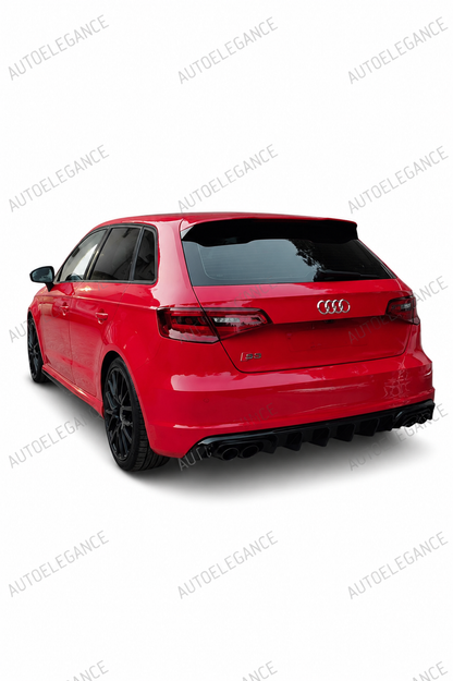 💕ART.2150 DIFFUSORE AUDI A3 8V 2012-2016 SLINE S3 NERO LUCIDO 2+2 💕