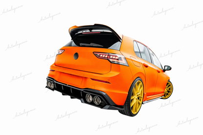 🔥ART.9670 SPLITTER POSTERIORE V.2 VW GOLF R HATCHBACK Mk8 / Mk8 FACELIFT🔥