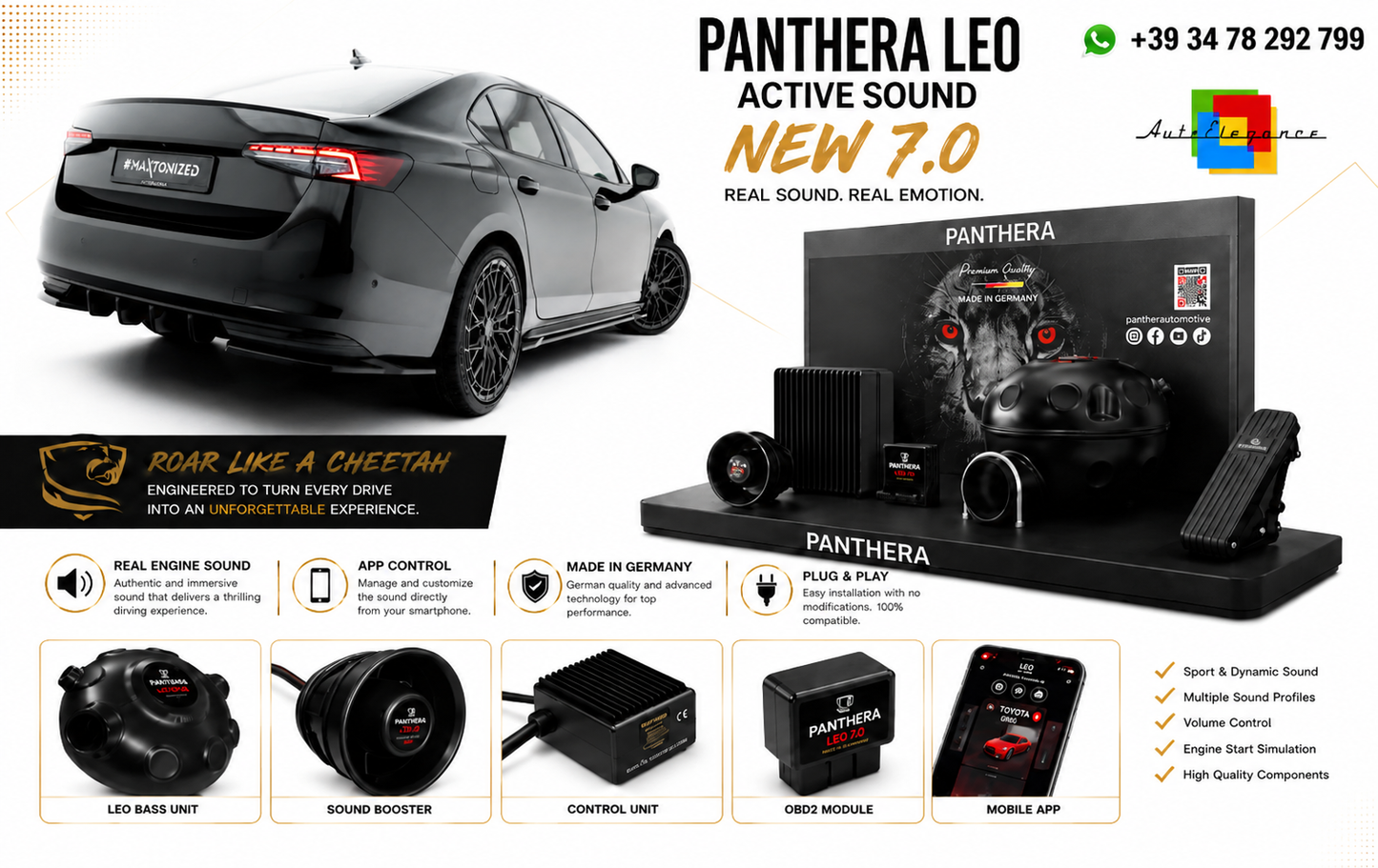 💕ART.2672 PANTHERA Soundsystem Booster 7.0-Skoda Superb Sportline Mk4💕