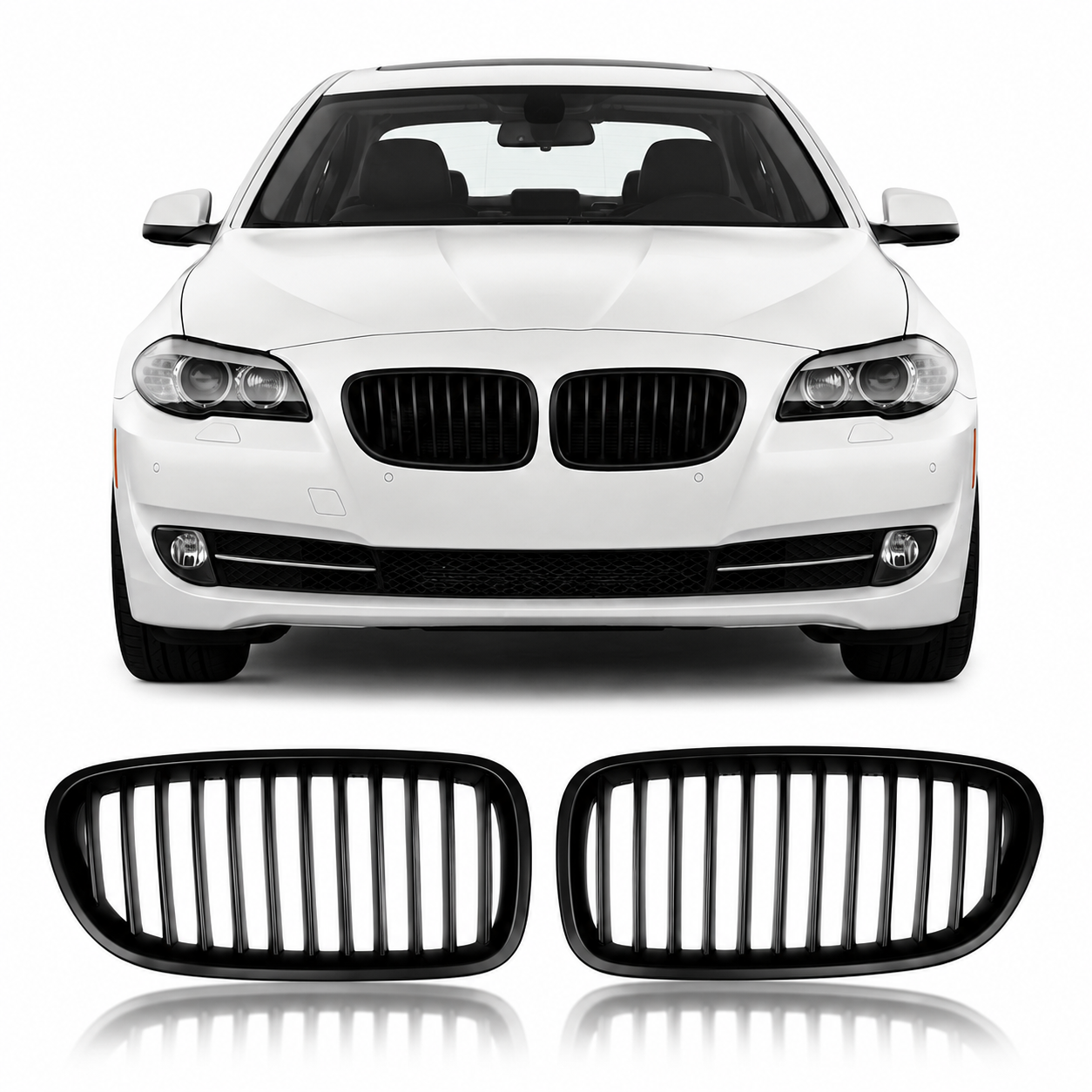 👉Griglia anteriore Single Slate Matt Black per BMW Serie 5 F10/F11 2010-2018 👈
