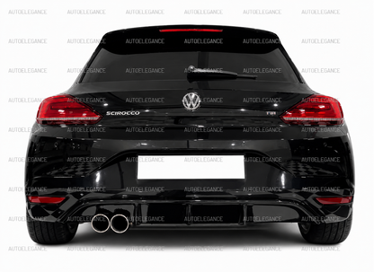 0615🔥DIFFUSORE POSTERIORE PER VW SCIROCCO 2014-2017 LOOK SPORT NERO LUCIDO🔥