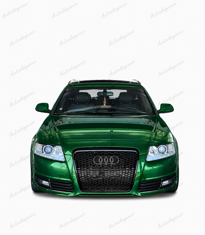 🔥ART.0578 GRIGLIA ADATTO PER AUDI A6 4F 2004-2011 LOOK RS6 NERO LUCIDO🔥