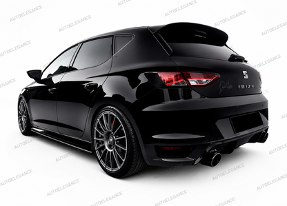 💫ART.9884 SOTTO MINIGONNE NERO LUCIDO PER SEAT LEON 5F 2012+ 💫