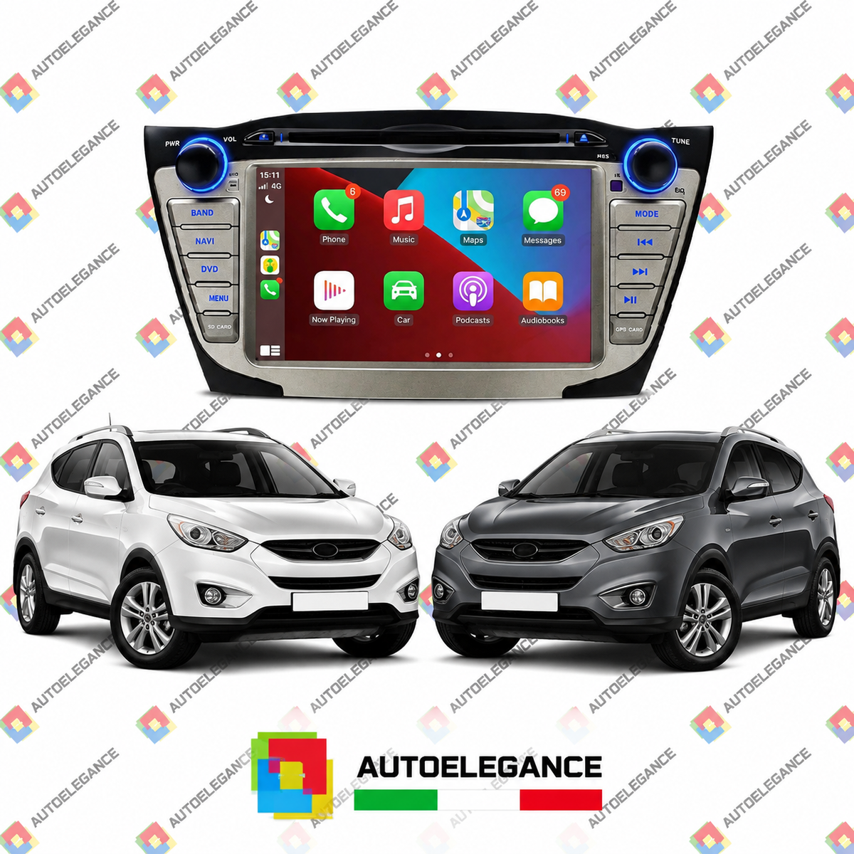 RADIO GPS ANDROID 12 ADATTO PER IX35 09-15