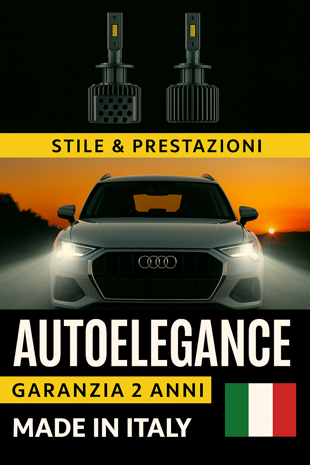 ⭐KIT LED D3S 6000K ANABBAGLIANTI PER AUDI Q3 – LUCE BIANCA POTENTE⭐