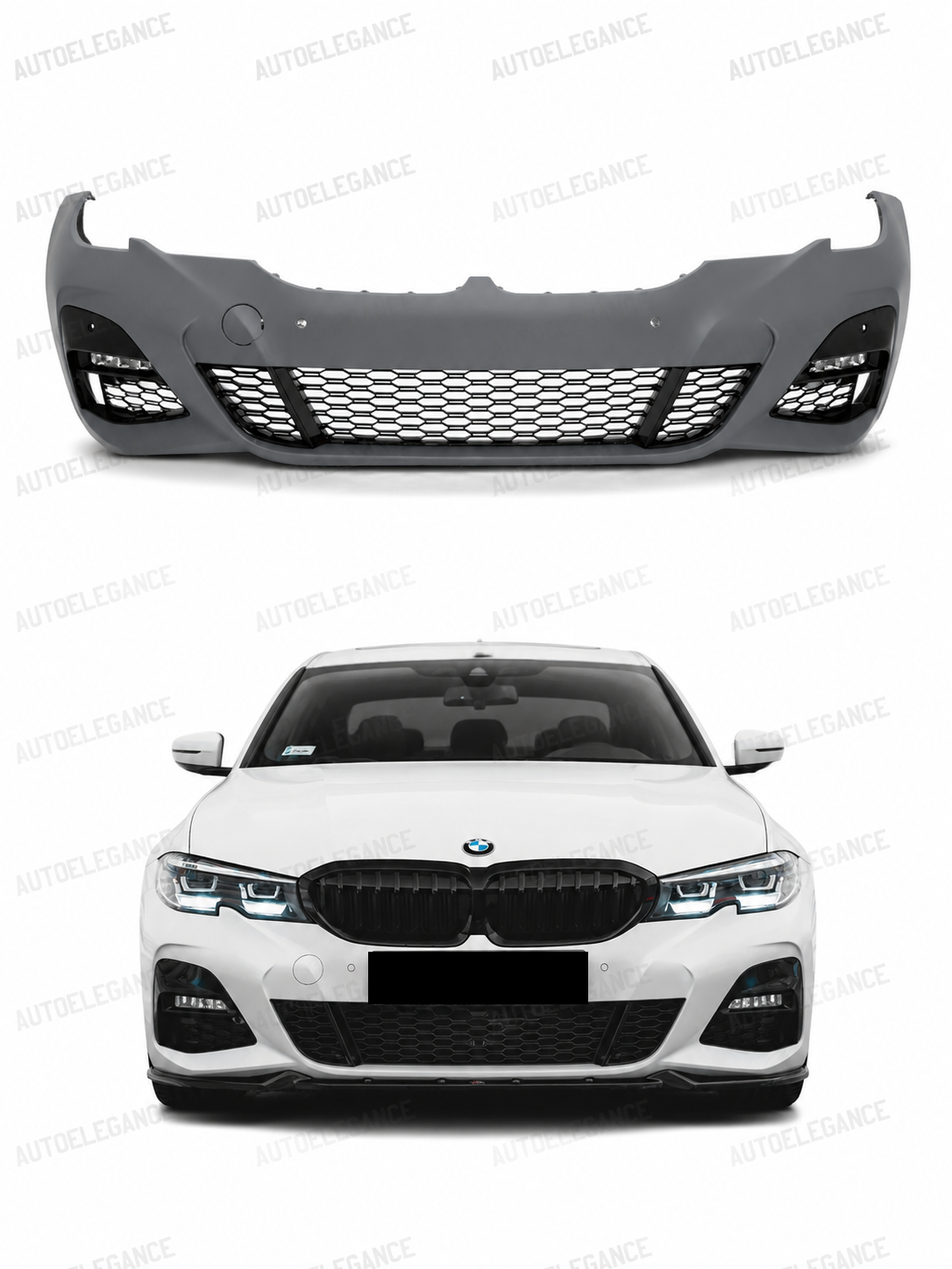 💫ART.10378 PARAURTI ANTERIORE PDC PER BMW G20/G21 2019-2022💫