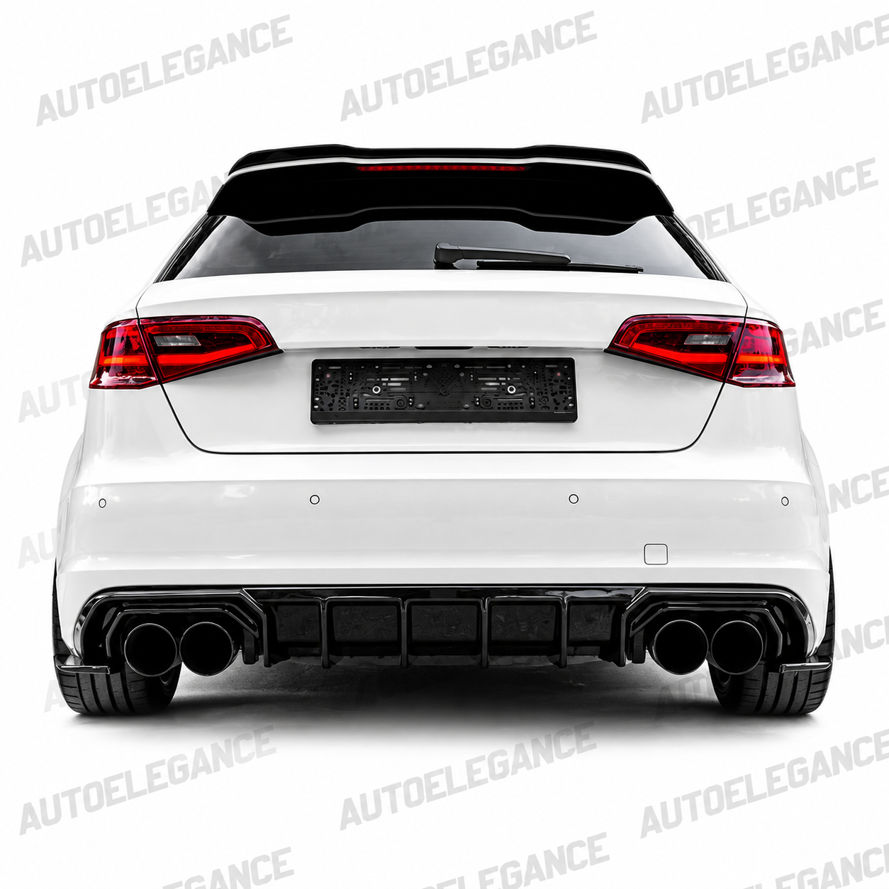 ART.2150 DIFFUSORE AUDI A3 8V 2012-2016 SLINE S3 NERO LUCIDO 2+2