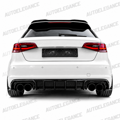 ART.2150 DIFFUSORE AUDI A3 8V 2012-2016 SLINE S3 NERO LUCIDO 2+2
