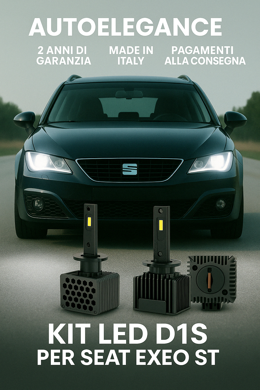 ⭐KIT XENON D1S 6000K ANABBAGLIANTI PER SEAT EXEO ST – LUCE BIANCA POTENTE⭐