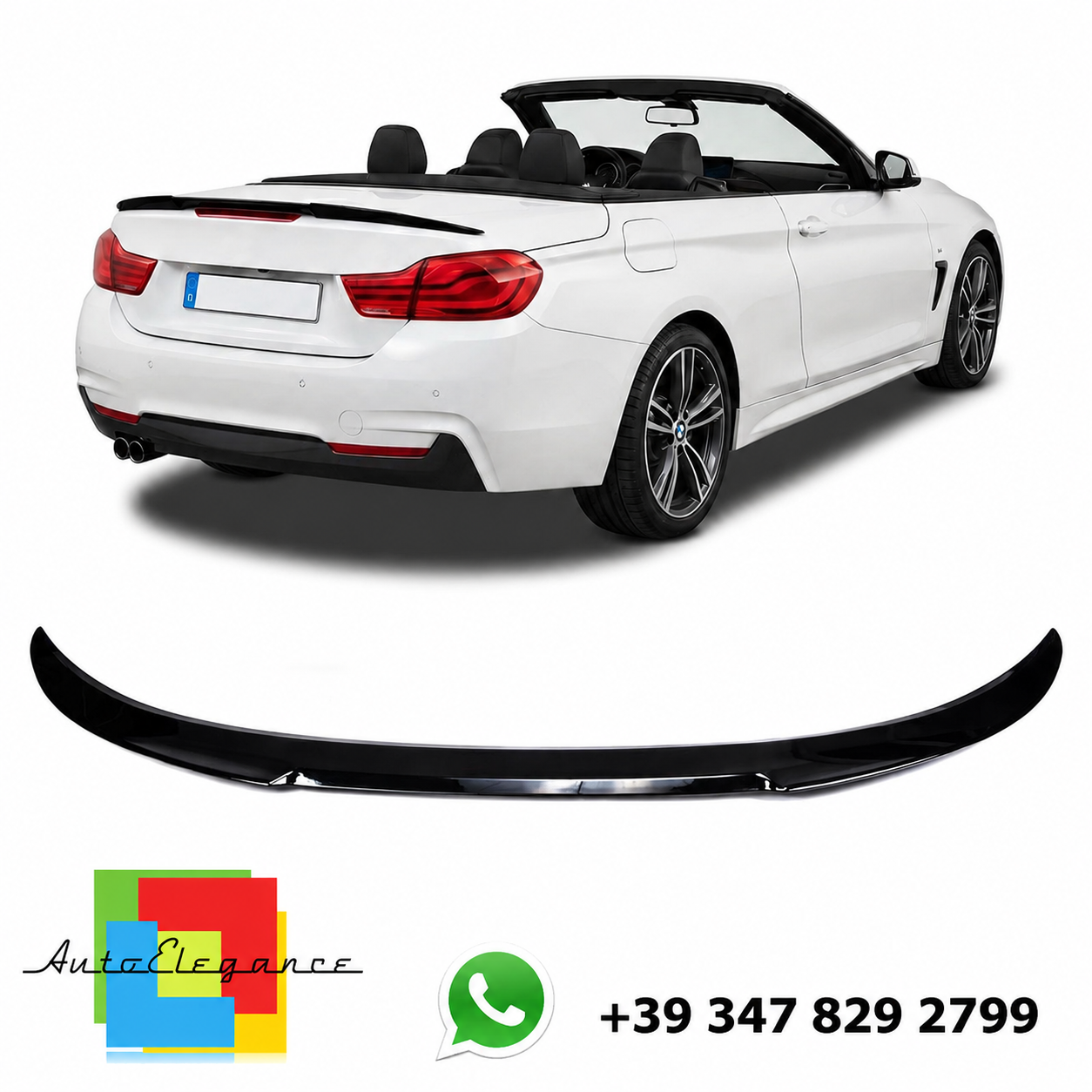 👉Spoiler sul bagagliaio Gloss Nero adatto per BMW Serie4 F33 Cabrio 2013-2020👈