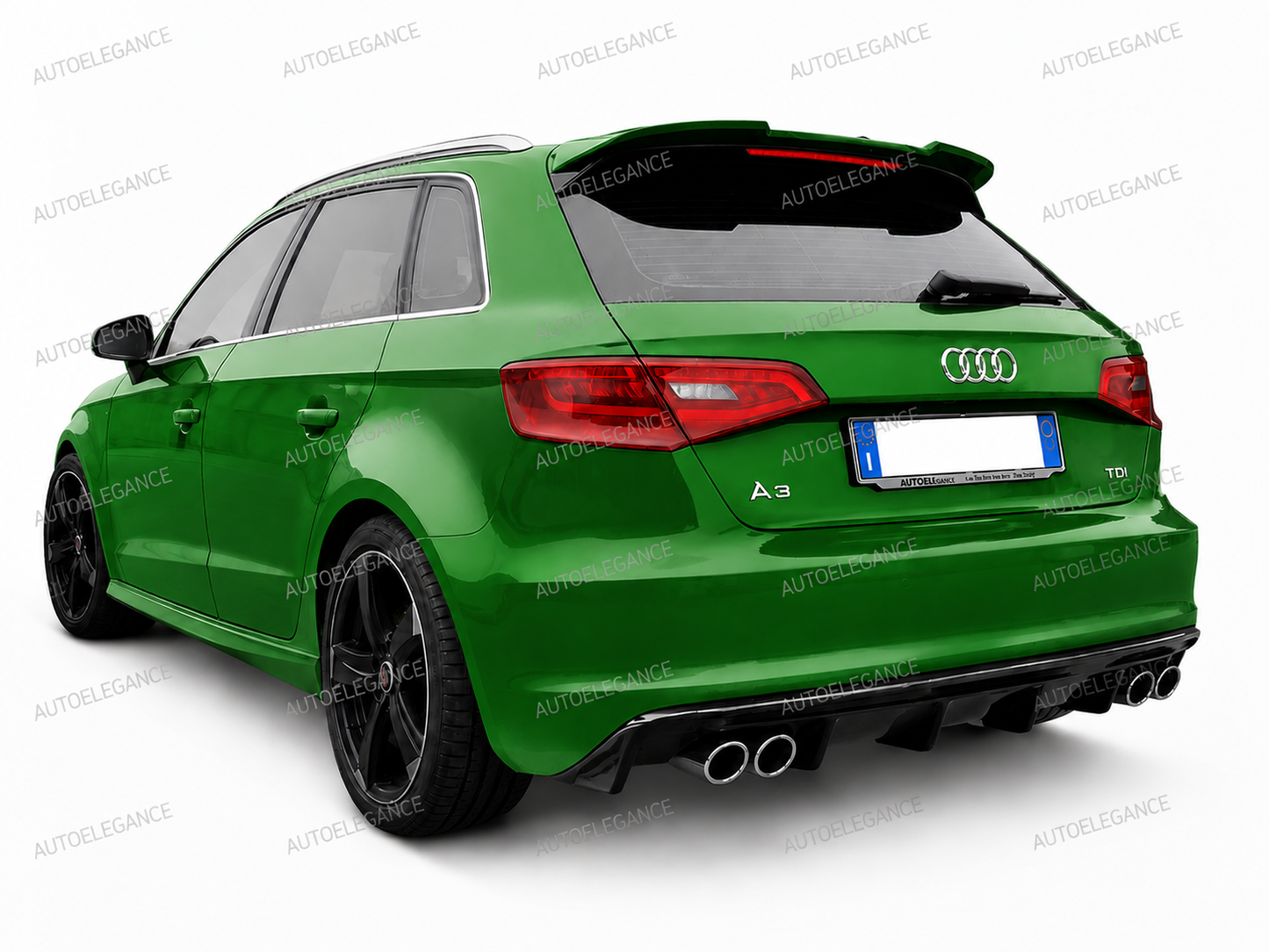 0072🔥SPOILER A3 8V 5D SPORTBACK 12-20 STANDARD LOOK RS3 NERO LUCIDO SOLO STAN🔥