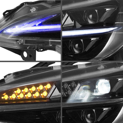 Fari a LED per Scion FR-S 2013-2016, Toyota 86 2017-2020, Subaru BRZ 2013-2020, dinamici fumé con animazione di avvio