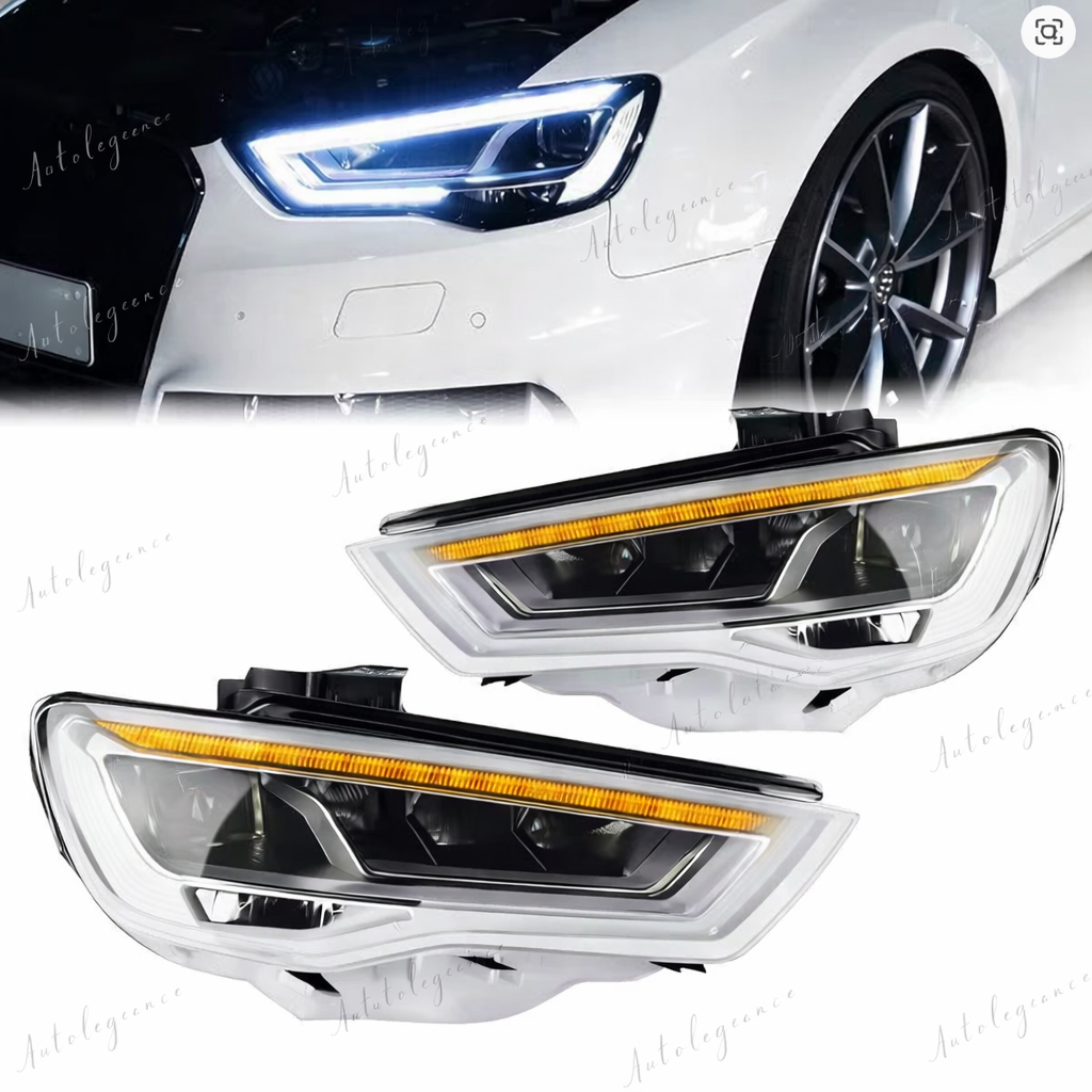 🔥COPPIA FARI PER AUDI A3 8V FULL FULL LED 12-16 LOOK MATRIX PER FARI XENON 🔥