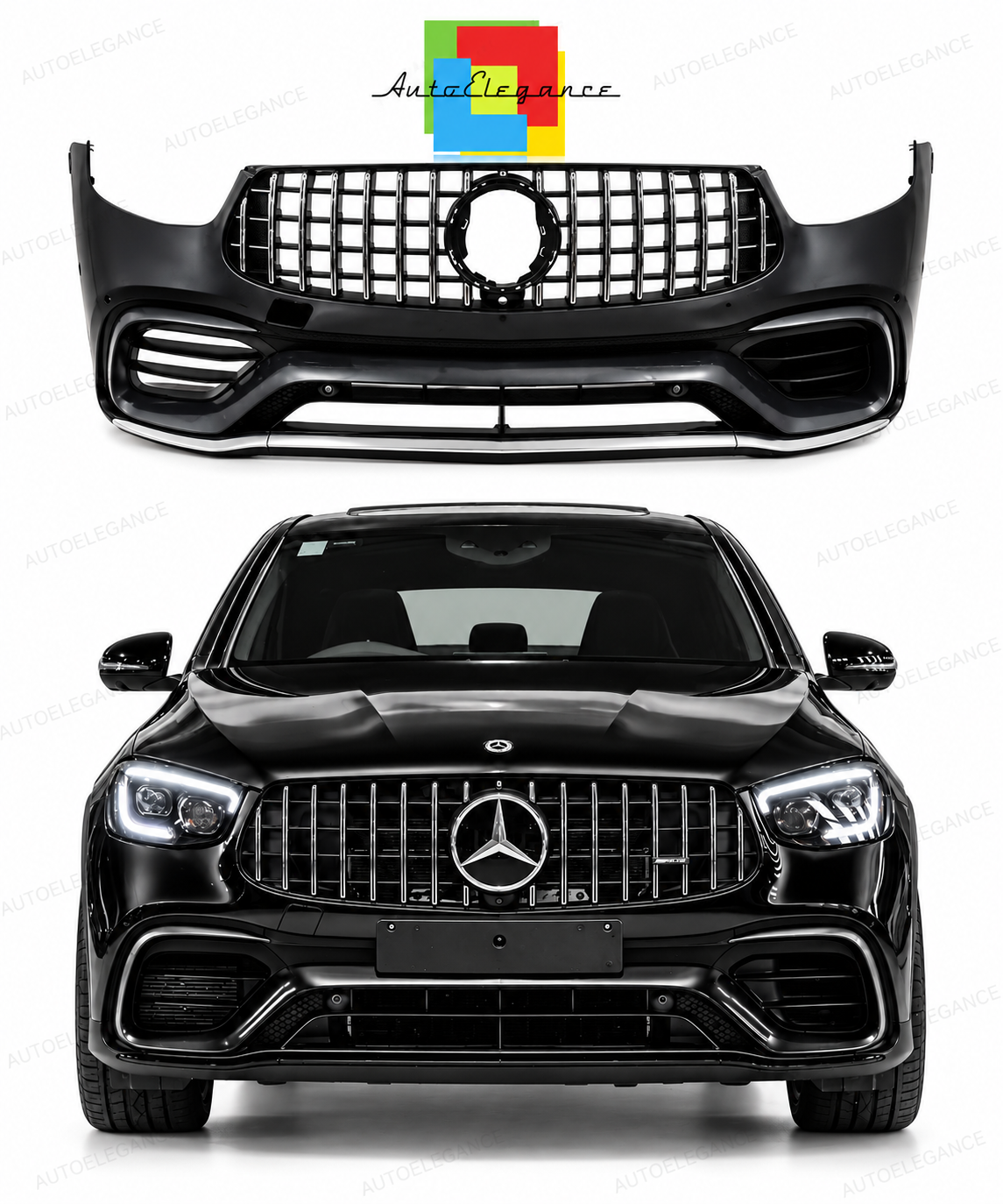 👉Paraurti look GLC63 AMG  per GLC X253 / C253 Coupé Facelift 2020-2023👈