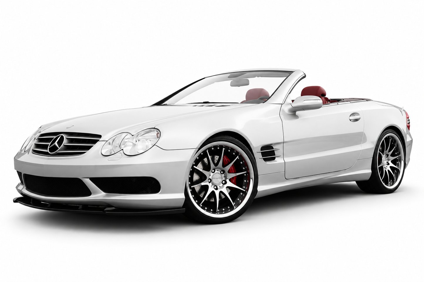 💕Splitter adatto per  Mercedes Sl R230 Amg nero lucido 💕