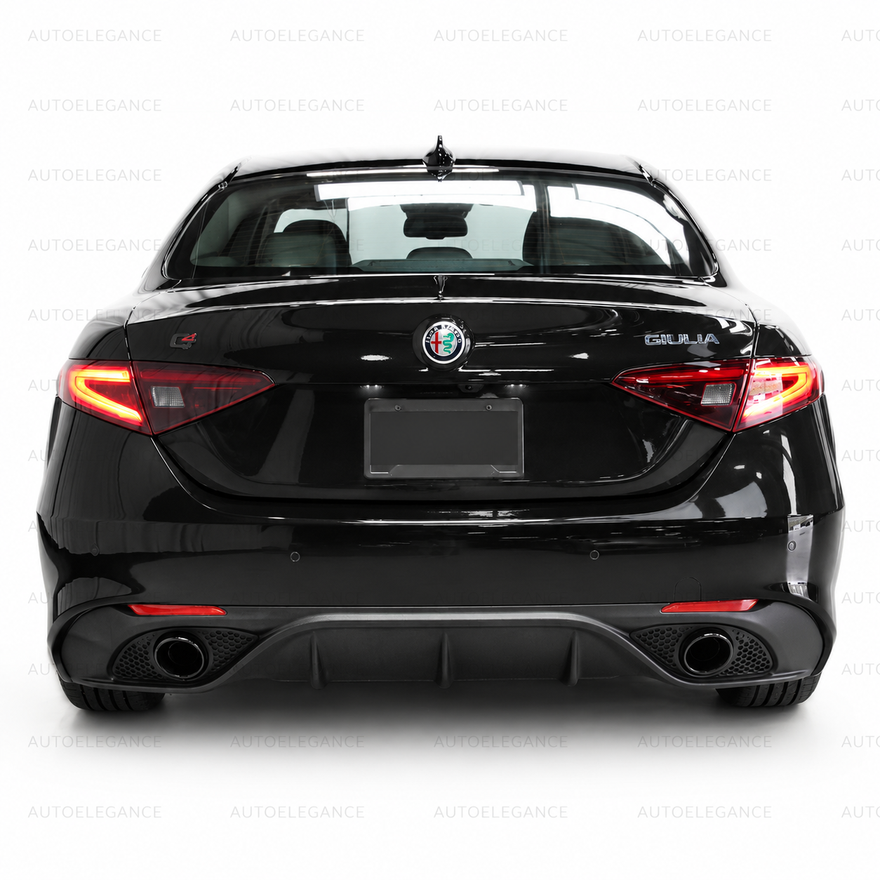 💫ART.10443 Diffusore Alfa Romeo Giulia 2016-2022 con TERMINALI NERO LUCIDO) Look VELOCE💫 (Copia)