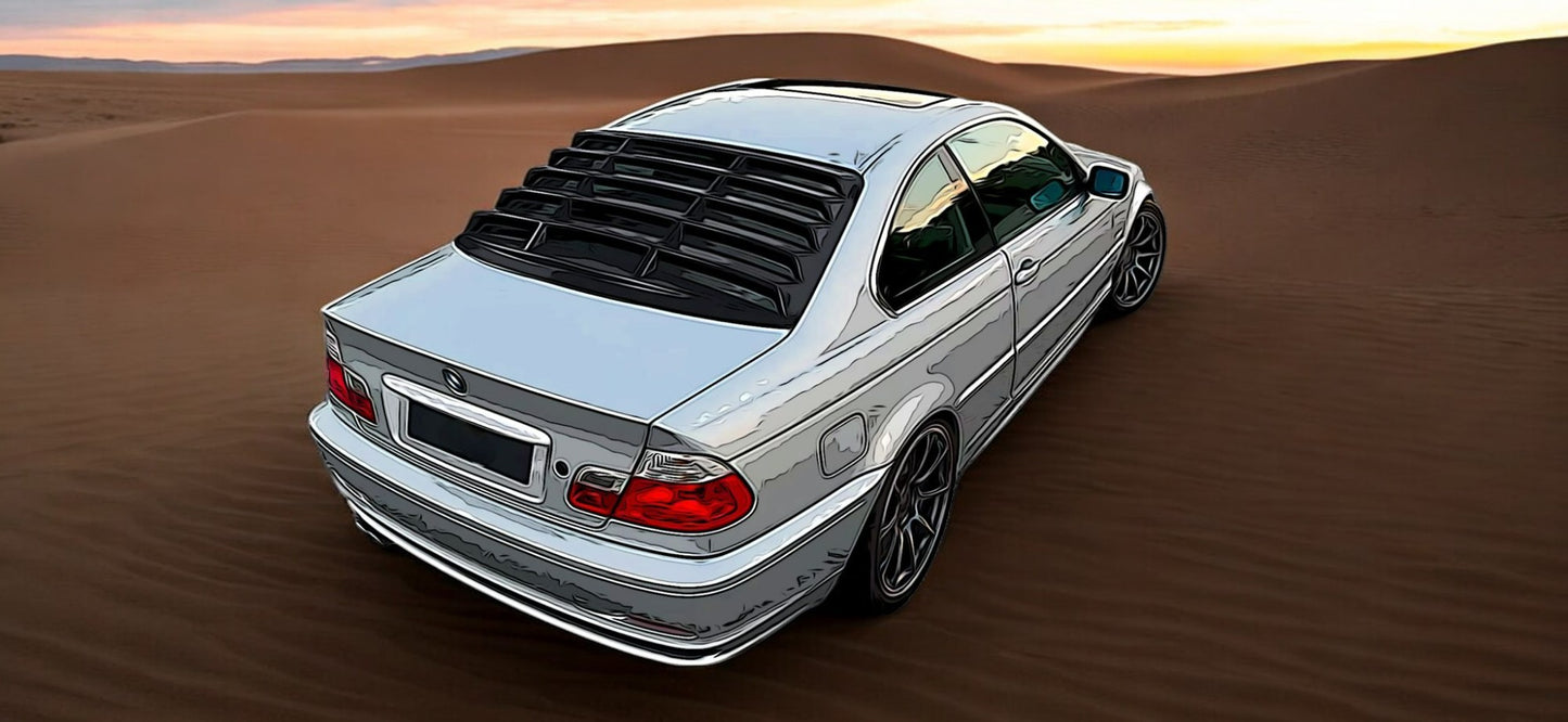 ✌️😎WINDOW LOUVER SUITABLE FOR BMW 3 SERIES E46 LIMO/COUPE/COMPACT ABS😎✌️
