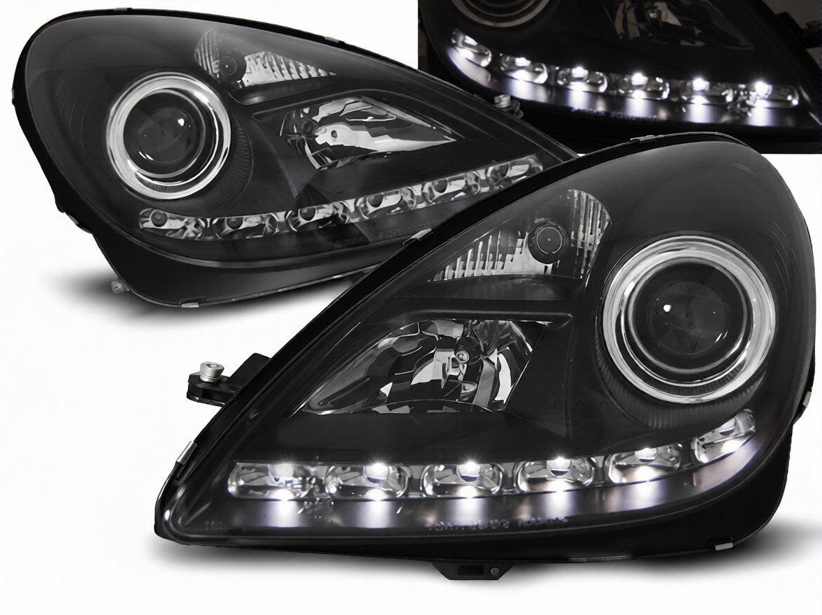 💫ART.7219 FARI "DAYLIGHT" NERO per MERCEDES R171 SLK 2004-2011💫