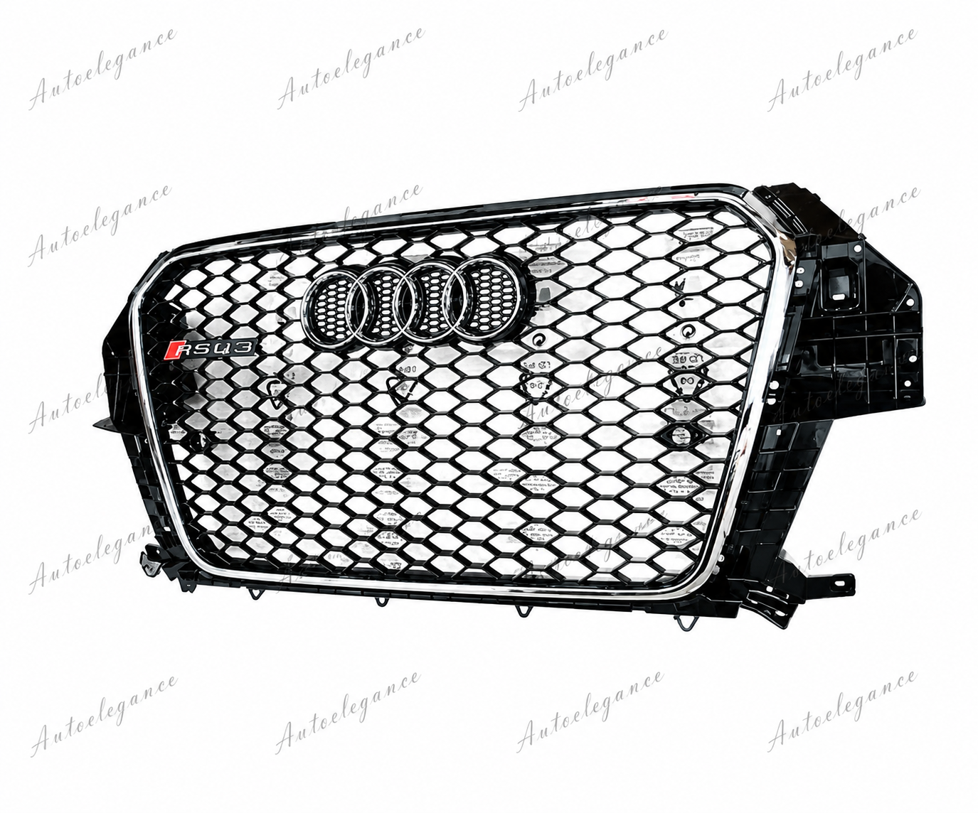🔥ART.1946 GRIGLIA PER AUDI Q3 8U 2011-2015 LOOK RSQ3 NERA PROFILO CROMATO🔥