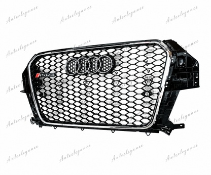 🔥ART.1946 GRIGLIA PER AUDI Q3 8U 2011-2015 LOOK RSQ3 NERA PROFILO CROMATO🔥