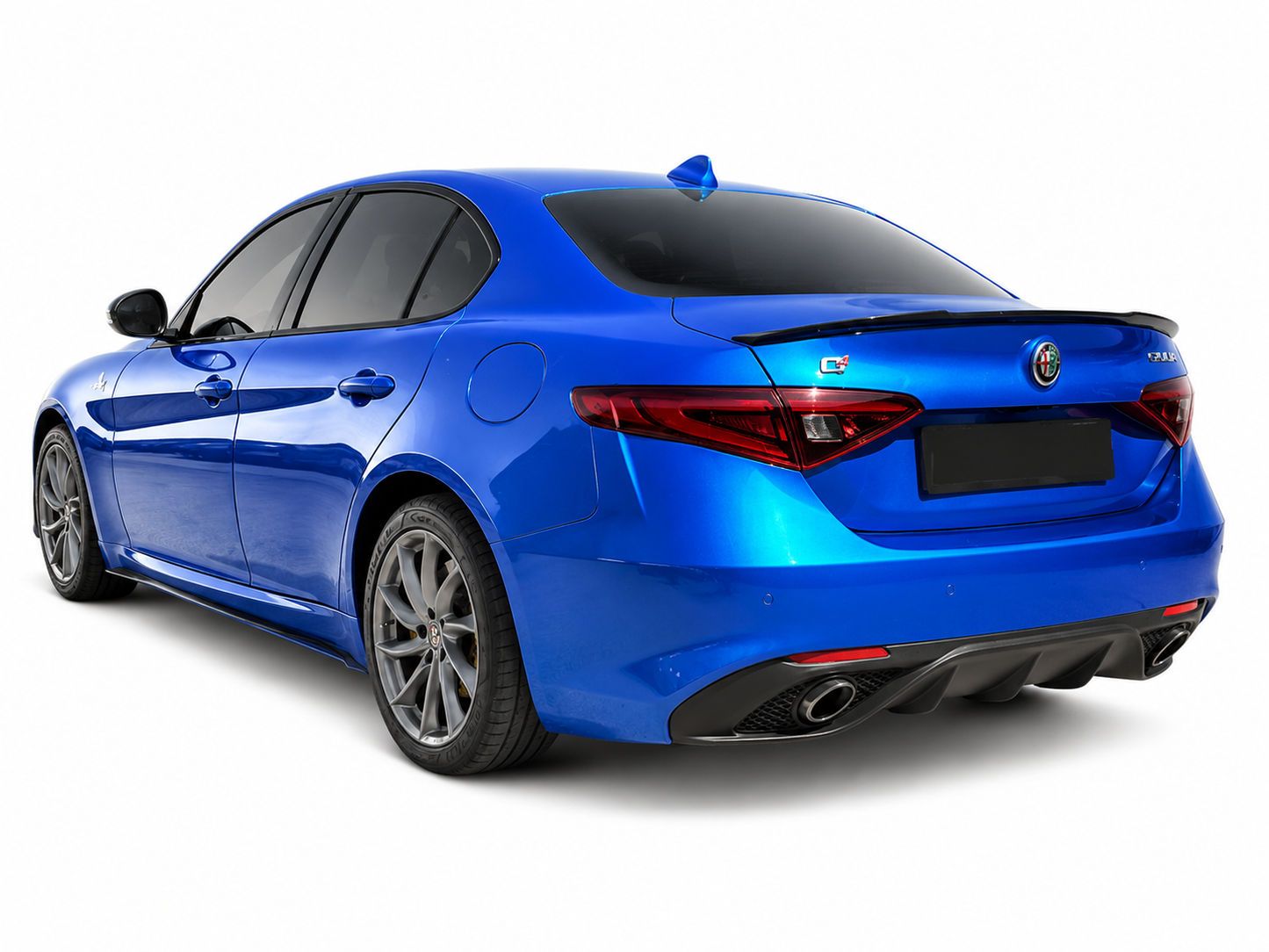 👉MINIGONNE ADATTO PER ALFA ROMEO GIULIA SPOILER SOTTOPORTA ABS NERO LUCIDO👈