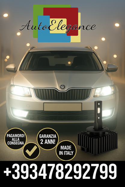 COPPIA LAMPADE D2S LED DA XENON A LED PER  SKODA SUPERB I