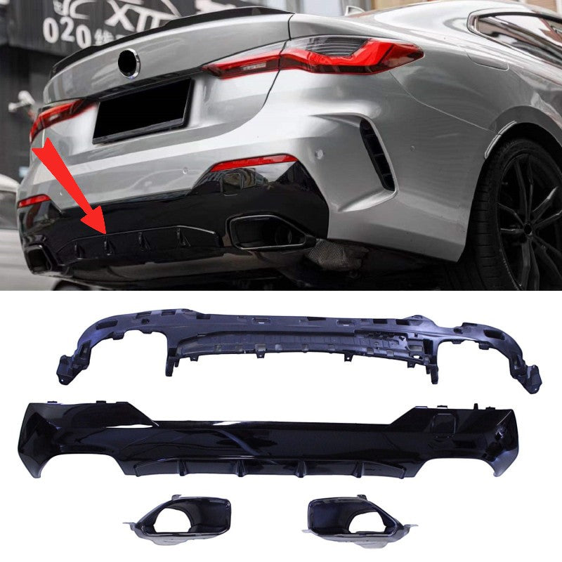 ✨Diffusore compatibile con BMW Serie 4 G22 Coupé e G23 Cabrio con terminali di ✨