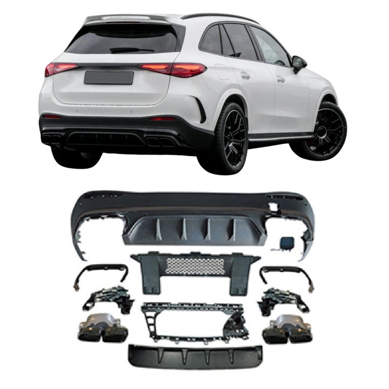 ⭐Diffuser Aadatto Per with Mercedes GLC 63 AMG SUV X254 black⭐
