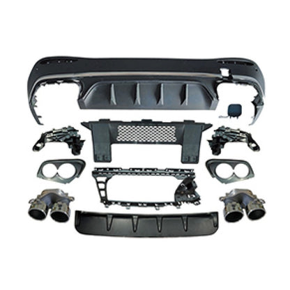 ⭐Diffusore compatibile con tubi di scarico tondi cromati Mercedes GLC X254⭐