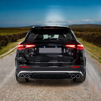 ⭐Diffusore compatibile con tubi di scarico tondi cromati Mercedes GLC X254⭐