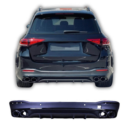 💫ART.7248 Diffusore + Terminali di Scarico Rotondi neri per Mercedes GLE W167 2019+ 💫