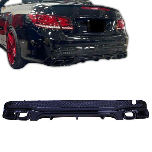 💥Diffusore con terminali di scarico nero lucido per Mercedes E coupe C207 💥