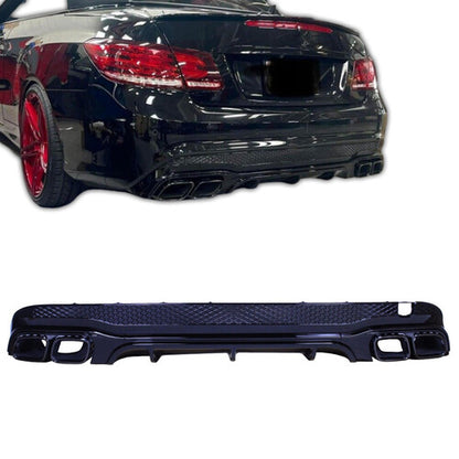 💥Diffusore con terminali di scarico nero lucido per Mercedes E coupe C207 💥