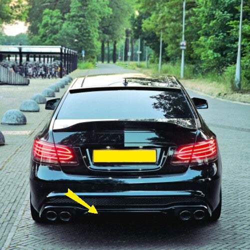 💥Diffusore+terminali di scarico nero lucido compatibile con Mercedes E coupé 💥