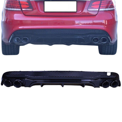 💥Diffusore+terminali di scarico nero lucido compatibile con Mercedes E coupé 💥