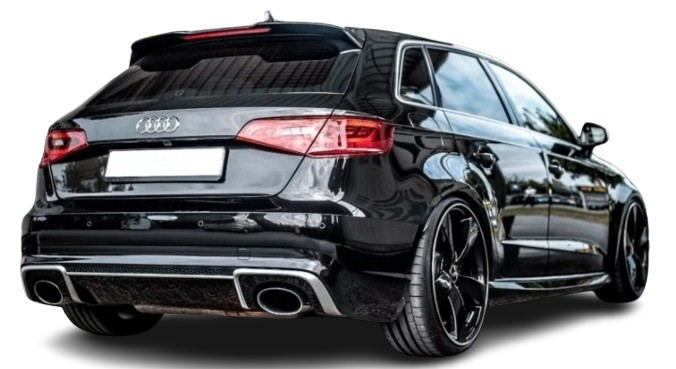 💫ART.5223 Diffusore Posteriore + Terminali per Audi A3 SB 2016-2019 Look RS3💫