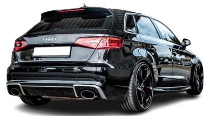 💫ART.5223 Diffusore Posteriore + Terminali per Audi A3 SB 2016-2019 Look RS3💫