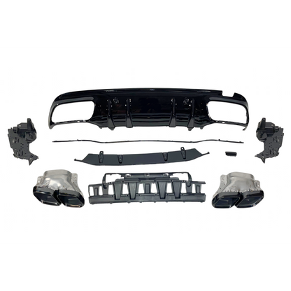 ART.5598  DIFFUSORI MERCEDES CLASSE C  W205 2019 4P / SW Look C63 Black