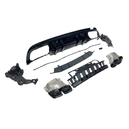 ART.5598  DIFFUSORI MERCEDES CLASSE C  W205 2019 4P / SW Look C63 Black