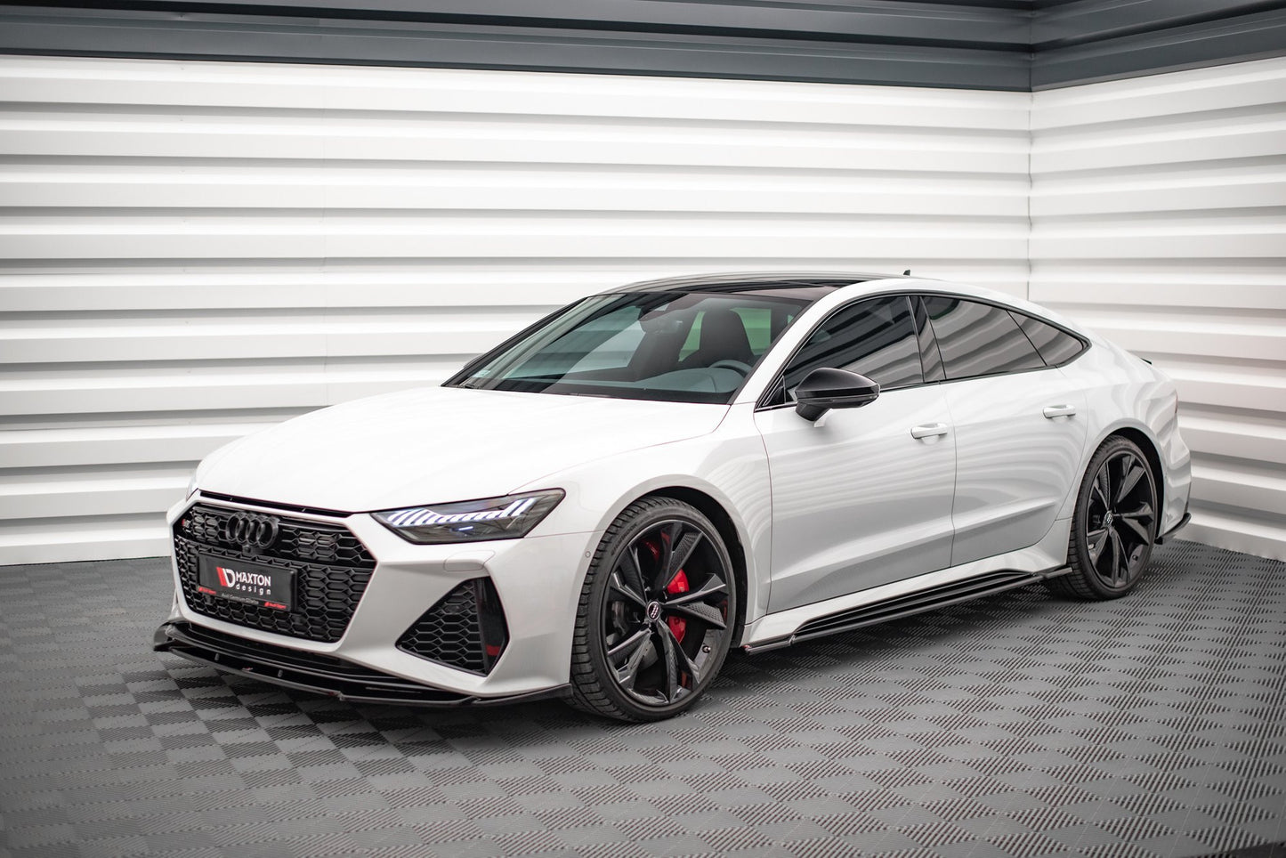 💕  Sotto minigonne  adatto per Audi RS7  nero lucido 💕