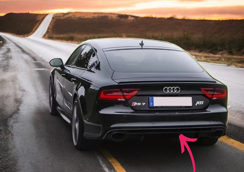🤩Diffusore Scarico per Audi A7 4G Facelift 2015-2018 RS7 Look solo S-Line🤩