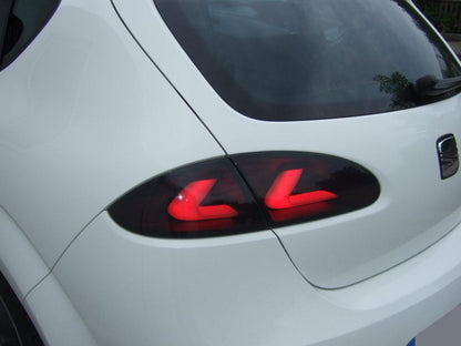 LED TAIL LIGHTS FOR SEAT LEON 1P1 1PA 09-12 BLACK TAIL LIGHTS