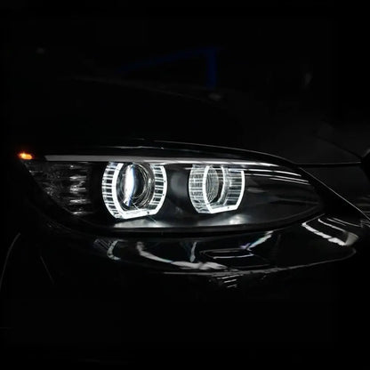 💕 Fari Anteriori DTM LED Angel Eyes Bianchi BMW E92 E93 06-10 💕