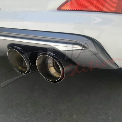 TERMINALI DI SCARICO DOPPI TIPO AKRAPOVIC ADATTO PER ALFA ROMEO GIULIA (Out 89mm - In 63mm)
