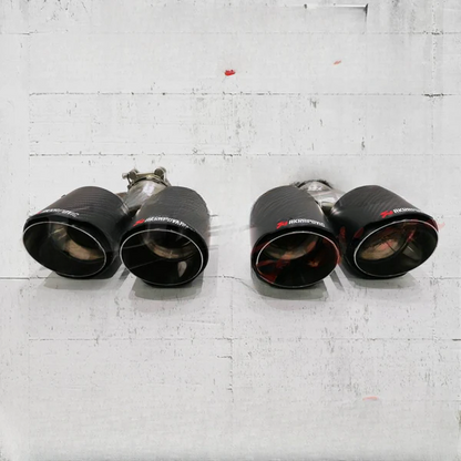 🔥TERMINALI DI SCARICO DOPPI TIPO AKRAPOVIC ADATTO PER ALFA ROMEO GIULIA🔥