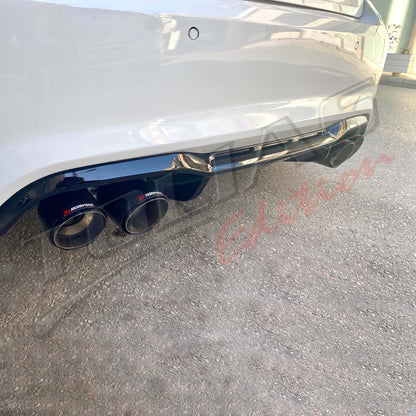 TERMINALI DI SCARICO DOPPI TIPO AKRAPOVIC ADATTO PER ALFA ROMEO GIULIA (Out 89mm - In 63mm)