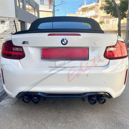 TERMINALI DI SCARICO DOPPI TIPO AKRAPOVIC ADATTO PER ALFA ROMEO GIULIA (Out 89mm - In 63mm)