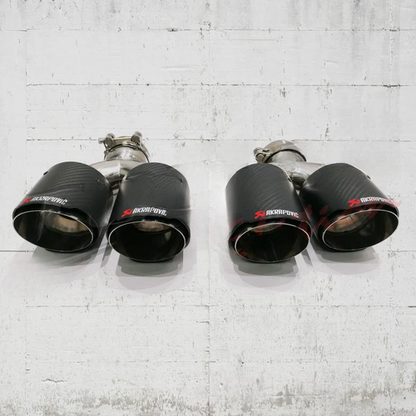 🔥TERMINALI DI SCARICO DOPPI TIPO AKRAPOVIC ADATTO PER ALFA ROMEO GIULIA🔥