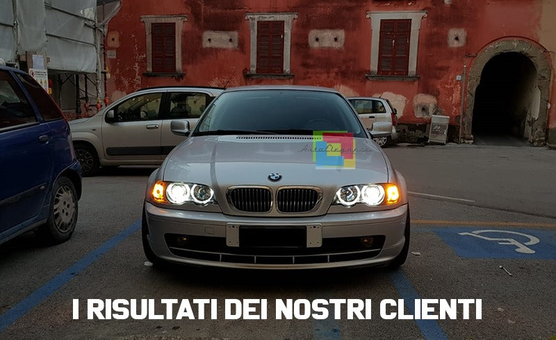 Headlights suitable for BMW 3 Series E46 Limousine Touring (05.1998-08.2001) Angel Eyes N