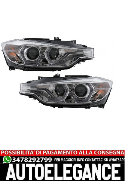 LED DRL Angel Eyes Headlights suitable for BMW 3 Series F30 F31 LCI Sedan Touring (2015 